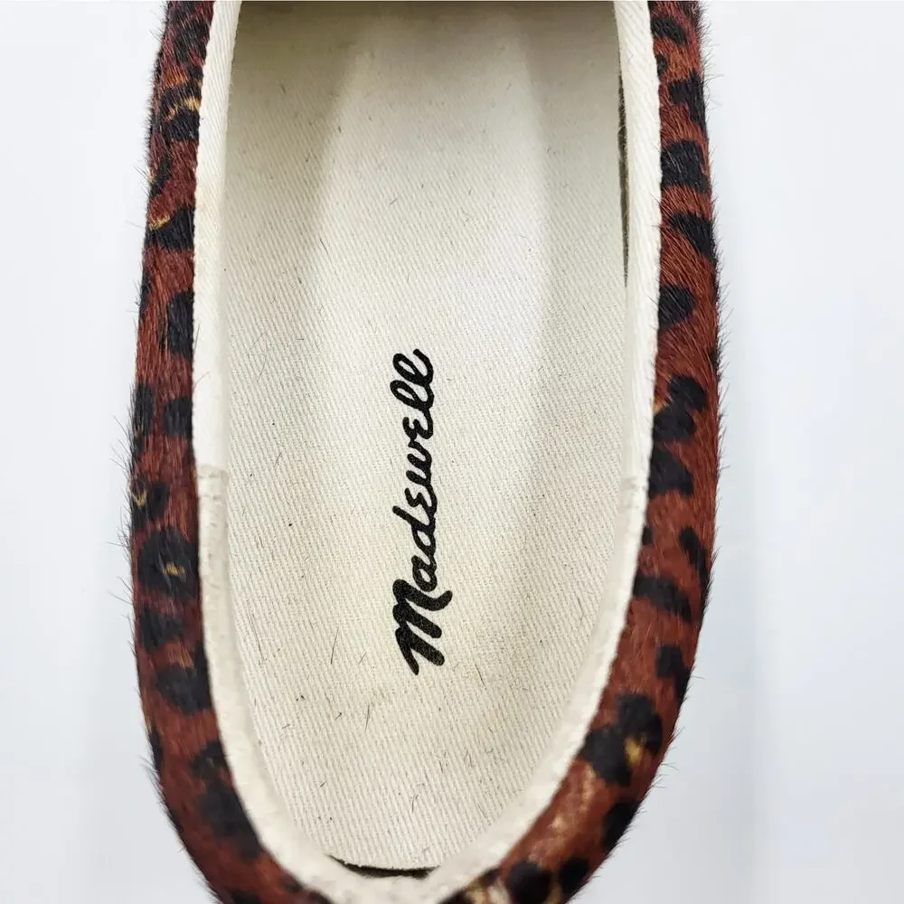 Madewell Sidewalk Women's 9.5 Men's 8 Brown Leopard Print Calf Hair Sneakers